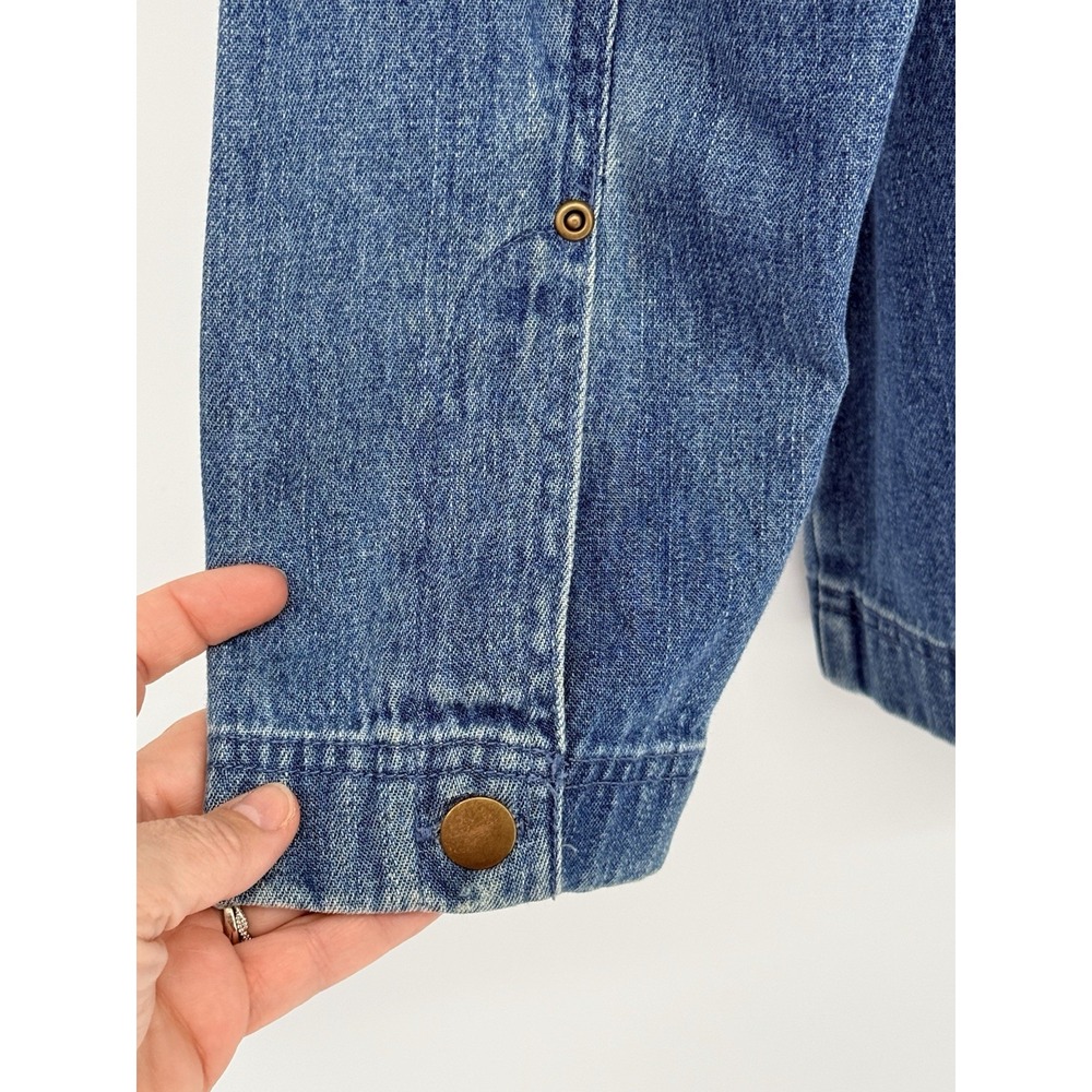 Classic Elements Womens Medium 10-12 Jean Top Green Accents St. Pattys Heart Vtg - Picture 11 of 11